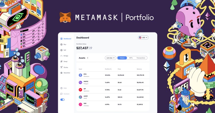 Metamask portfolio page