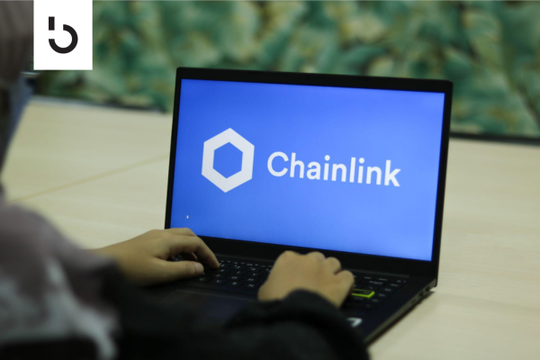 vewing chainlink website on a laptop